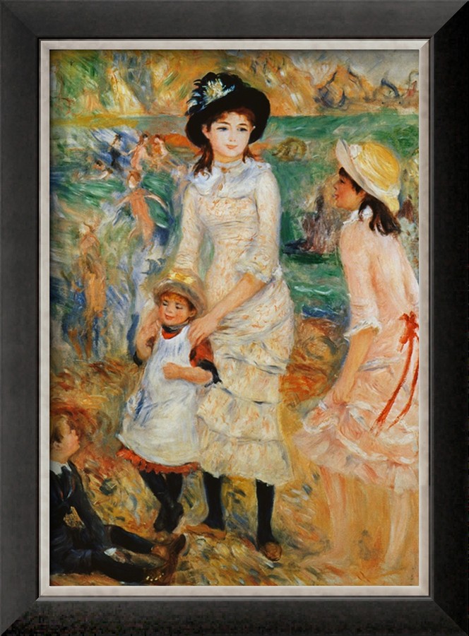 Children on the Seashore, Guernsey - Pierre-Auguste Renoir painting on canvas